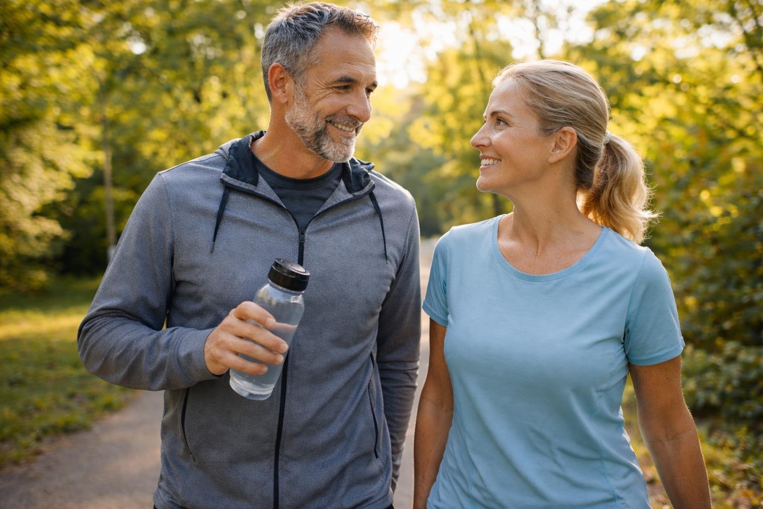 Healthy adults enjoying an active outdoor lifestyle