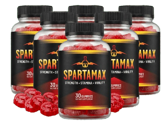 Spartamax six-bottle gummy package
