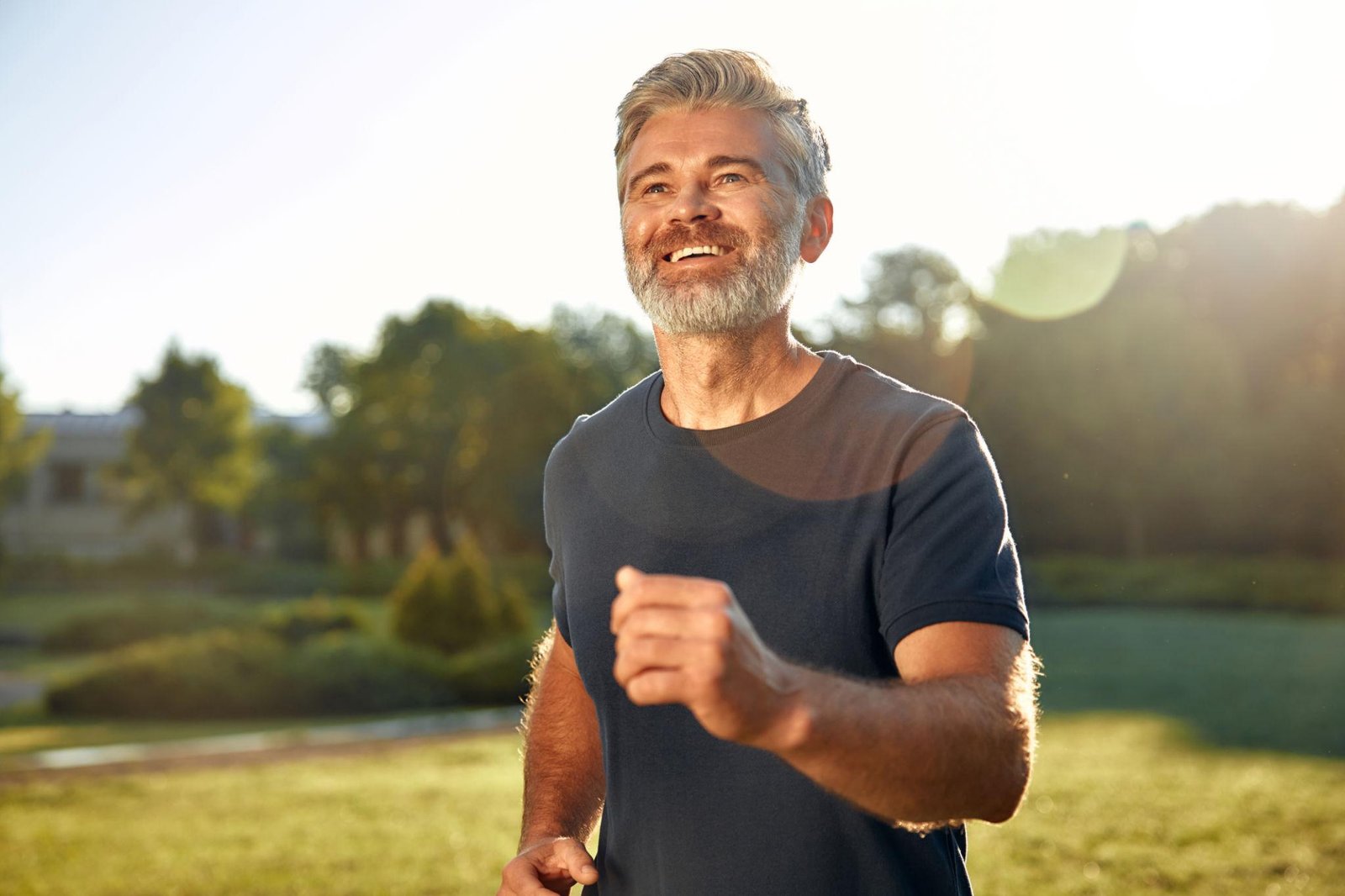 Healthy mature man enjoying an active lifestyle; illustrative photograph