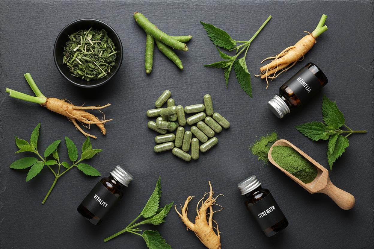Illustrative botanical ingredients photograph