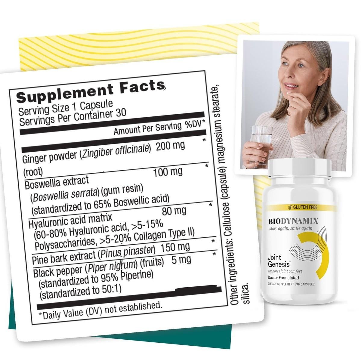 Joint Genesis Supplement Facts label